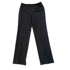 Piazza Sempione Sophia It 12 Black Flat Front Straight Leg Professional Pants